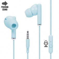 Fone de Ouvido P3 Intra Auricular Atende Chamada Premium Sound com Microfone Tom Pastel YLFS-SSIP4G - Azul